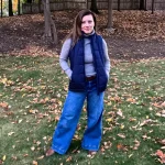 Cropped Puffer Vests Layered Over Long Sleeve Shirts and Sweaters